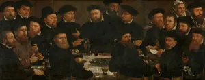 Banquet of Eighteen Amsterdam Guardsmen of Squad L, known as The Perch Eaters Banquet of Eighteen Amsterdam Guardsmen of Squad L, known as The Perch Eaters