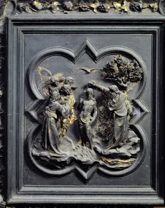 The Baptism of Christ, fifth panel of the North Doors of the Baptistery of San Giovanni The Baptism of Christ, fifth panel of the North Doors of the Baptistery of San Giovanni