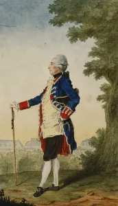 The Baron de Bombelles in the Tuileries, 1765 (black lead, red chalk The Baron de Bombelles in the Tuileries, 1765 (black lead, red chalk