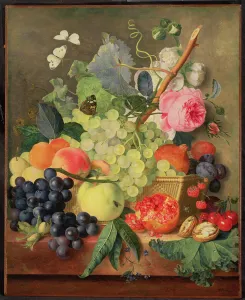 A Basket of Fruit, 1744 (panel) (for pair see 86746) A Basket of Fruit, 1744 (panel) (for pair see 86746)