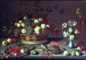 A Basket of Grapes and other Fruit (oil on panel) A Basket of Grapes and other Fruit (oil on panel)