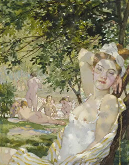 Alluring Collection: Bathers in the Sun, 1930 (watercolour and bodycolour on paper)