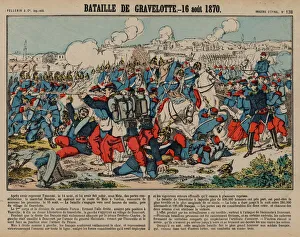 Battle of Gravelotte, Franco-Prussian War, 16 August 1870 (coloured engraving) Battle of Gravelotte, Franco-Prussian War, 16 August 1870 (coloured engraving)