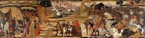 The Battle of Issus and the Family of Darius before Alexander - a cassone front The Battle of Issus and the Family of Darius before Alexander - a cassone front