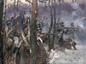 Battle of Olszynk Grochowsk, Warsaw, 25 February 1831, 1912 (oil on canvas) Battle of Olszynk Grochowsk, Warsaw, 25 February 1831, 1912 (oil on canvas)