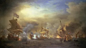 The Battle of the Texel, Kijkduin, 1673 (oil on canvas) The Battle of the Texel, Kijkduin, 1673 (oil on canvas)