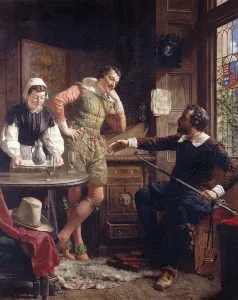 Ben Jonson describing his Duel to Drummond at Hawthornden, (oil on canvas) Ben Jonson describing his Duel to Drummond at Hawthornden, (oil on canvas)