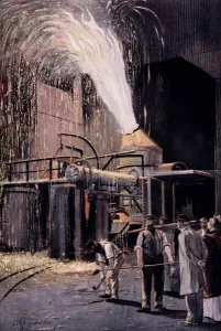The Bessemer process for the mass-production of steel, developed by Sir Henry Bessemer The Bessemer process for the mass-production of steel, developed by Sir Henry Bessemer