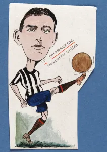 Billy McCracken, Newcastle United, drawing for a set of cigarette cards Billy McCracken, Newcastle United, drawing for a set of cigarette cards