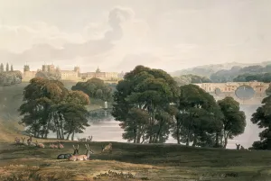Blenheim Palace engraving from Havell's History of the Thames, 1796 Blenheim Palace engraving from Havell's History of the Thames, 1796