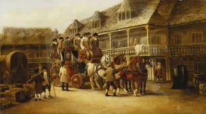 Boarding the Coach to London, 1879 (oil on canvas) Boarding the Coach to London, 1879 (oil on canvas)