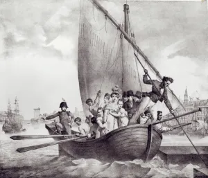 Bonaparte family arriving in Toulon (France), when fleeing from Corsica, 17 June 1793 Bonaparte family arriving in Toulon (France), when fleeing from Corsica, 17 June 1793