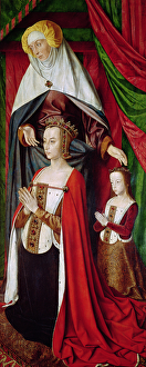 The Bourbon Altarpiece, right hand panel depicting St. Anne presenting Anne of France The Bourbon Altarpiece, right hand panel depicting St. Anne presenting Anne of France