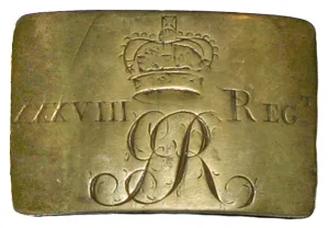 British soldier's waist belt plate of the 38th Regiment of Foot British soldier's waist belt plate of the 38th Regiment of Foot