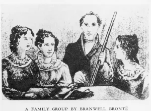 The Bronte Family (engraving) (b&w photo) The Bronte Family (engraving) (b&w photo)