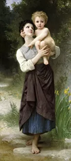 Adolphe William Bouguereau Collection: Brother and Sister, 1887 (oil on canvas)