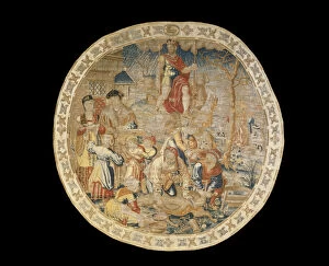Boar Collection: Brussels allegorical tapestry depicting the month of December from
