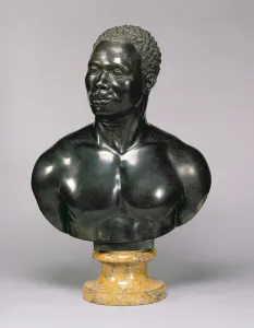 Bust of a man (black limestone & yellow marble) (see also 281573) Bust of a man (black limestone & yellow marble) (see also 281573)