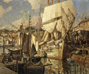 Cadiz Salt Ship, Gloucester Harbor, (oil on canvas) Cadiz Salt Ship, Gloucester Harbor, (oil on canvas)