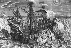 Calculating Longitude with the Declination of the Sun, plate 17 from Nova Reperta' Calculating Longitude with the Declination of the Sun, plate 17 from Nova Reperta'