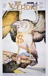 Capital hand in hand with Labor, in The Verdict, 1899 (colour litho) Capital hand in hand with Labor, in The Verdict, 1899 (colour litho)