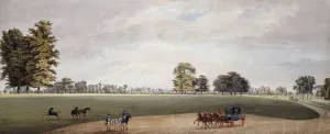 A Carriage in the Park at Luton being met by Riders and Frisking Foals A Carriage in the Park at Luton being met by Riders and Frisking Foals