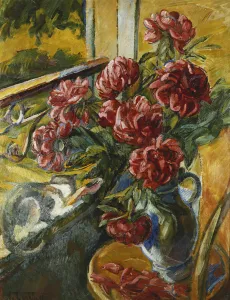 Cat on the Edge of the Window; La Chatte sur le Bord de la Fenetre, (oil on canvas) Cat on the Edge of the Window; La Chatte sur le Bord de la Fenetre, (oil on canvas)