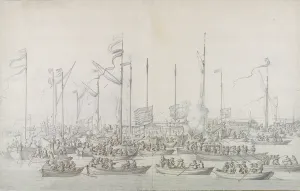 Celebration on the Thames near Whitehall, after the Coronation of James II (1633-1701) Celebration on the Thames near Whitehall, after the Coronation of James II (1633-1701)