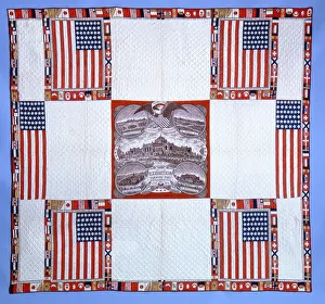 Centennial quilt, Massachusetts, 1876 (cotton) Centennial quilt, Massachusetts, 1876 (cotton)