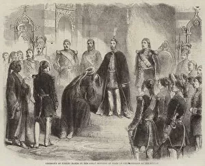 Accession Collection: Ceremony of Kissing Hands by the Great Officers of State on the Accession of the Sultan (engraving)