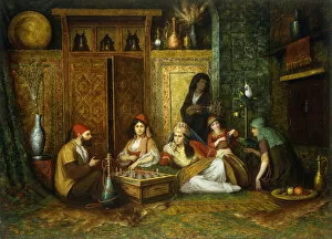 Images Dated 18th May 2011: The Chess Game (oil on canvas)