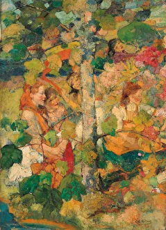 Children Dancing Around a Tree, 1891 (oil on canvas) Children Dancing Around a Tree, 1891 (oil on canvas)