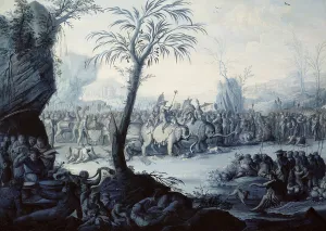 Chinoiserie Landscape with Figures and Animals (oil on canvas) Chinoiserie Landscape with Figures and Animals (oil on canvas)