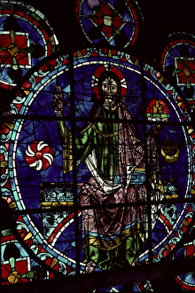 Christ as the Logos, 13th century (stained glass) Christ as the Logos, 13th century (stained glass)