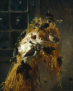 Christmas Sheaf with birds, 1883 (oil on canvas) Christmas Sheaf with birds, 1883 (oil on canvas)