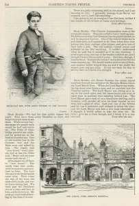 Christ's Hospital and a portrait of a pupil (engraving) Christ's Hospital and a portrait of a pupil (engraving)