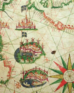The Cities of Marseille and Genoa with their ports, from a nautical atlas, 1651 The Cities of Marseille and Genoa with their ports, from a nautical atlas, 1651