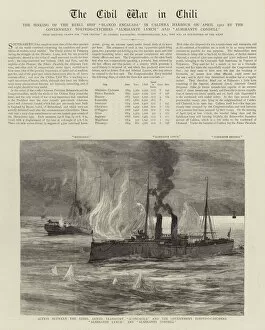 Almirante Lynch Collection: The Civil War in Chile (engraving)