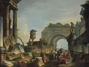 Giovanni Paolo Panini Artist Prints: Classical Scene with figures