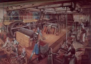 Coal Riddling workshop, at the mines of Blanzy, c.1860 (w/c) Coal Riddling workshop, at the mines of Blanzy, c.1860 (w/c)