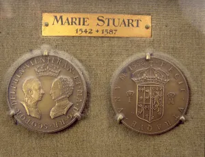 Coin minted after the marriage of Mary Queen of Scots (1542-87) and Francis II (1544-60 Coin minted after the marriage of Mary Queen of Scots (1542-87) and Francis II (1544-60