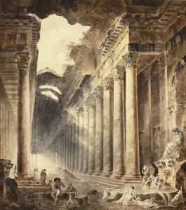 A Colonnaded Thermal Building, the Roof Partly Open to the Sky A Colonnaded Thermal Building, the Roof Partly Open to the Sky