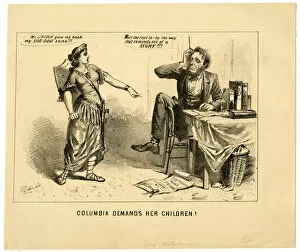 Columbia Demands Her Children, 1864 (litho)