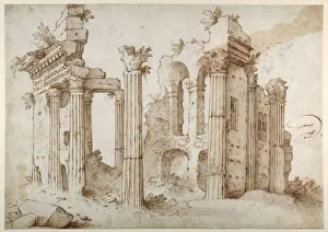 Columniated ruins of the Temple of Minerva, Forum of Nerva Columniated ruins of the Temple of Minerva, Forum of Nerva