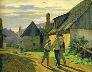 Coming home from the war, 1859 (oil on panel) Coming home from the war, 1859 (oil on panel)