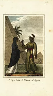 A Geographical Present Collection: A Copt man and woman of Egypt, 1818