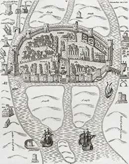 Cork, County Cork, Ireland in 1633, from A Short History of the English People by J Cork, County Cork, Ireland in 1633, from A Short History of the English People by J