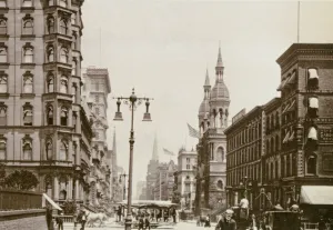 Corner of 5th Ave. and 42nd St., New York City, 1898 (litho) Corner of 5th Ave. and 42nd St., New York City, 1898 (litho)