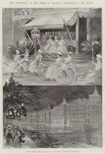 The Coronation of the Queen of Holland, Rejoicings at the Hague (litho) The Coronation of the Queen of Holland, Rejoicings at the Hague (litho)