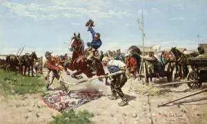 Cossacks at Play, (oil on canvas) Cossacks at Play, (oil on canvas)